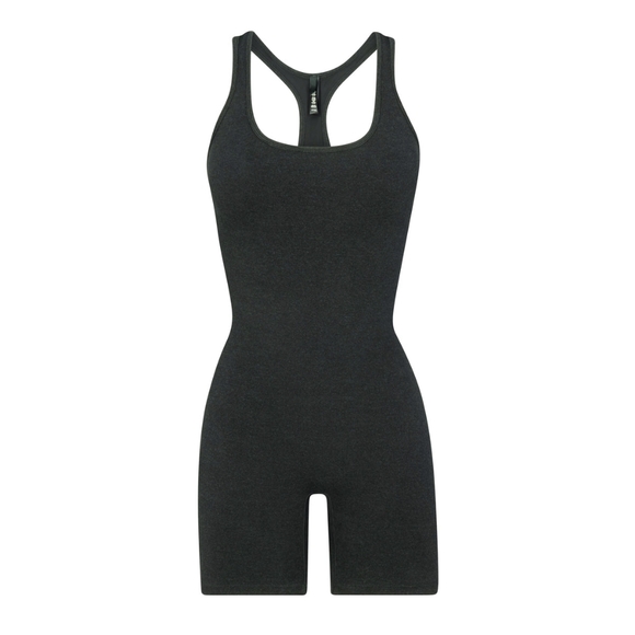 1. NWT SKIMS OUTDOOR MID THIGH ONESIE IN WASHED ONYX - Picture 1 of 8